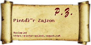 Pintér Zajzon névjegykártya